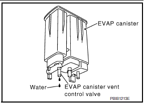 Nissan Maxima. CHECK IF EVAP CANISTER IS SATURATED WITH WATER